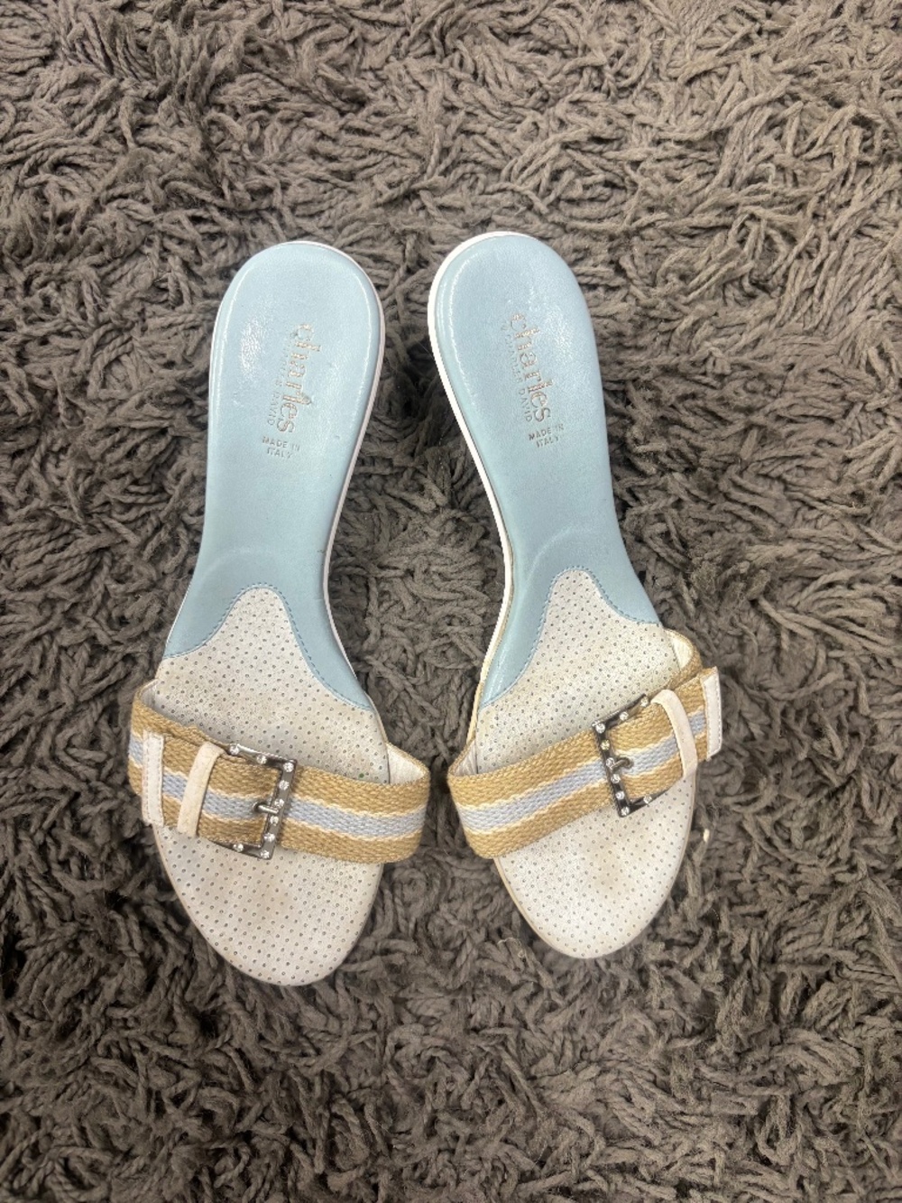 Charles David Kitten Heel Mules